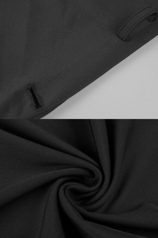 Sculpted Halter-Neck Belted Slit  Long Dress