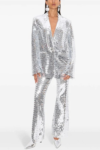 Disco Mirror Sequin Blazer & Pants Set