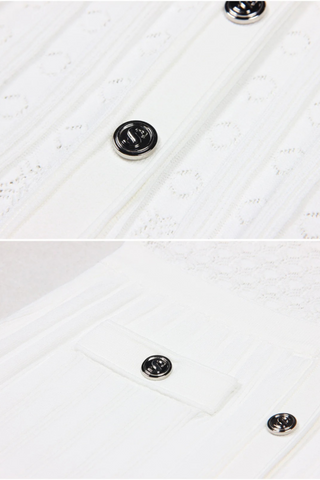 Sleeveless Button-Down Knitted Long Dress