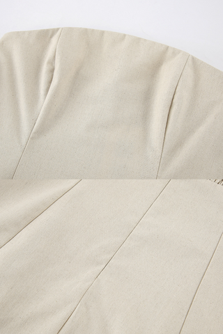 Bare Breeze Strapless Linen Minimal Chic Long Dress  Minimal Chic