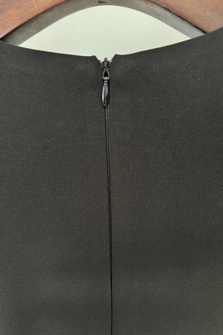 Long Sleeve Black Long Dress with Sequin Cutout Detailing and High Slit