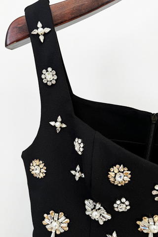 Beaded Sleeveless Long Dress