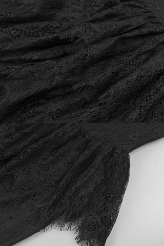 Strapless Lace Mermaid Long Dress with Ruffled Tiers and Pink Rose Detail