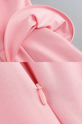 Sleeveless Backless Sculpted Flower Detail Mini Dress