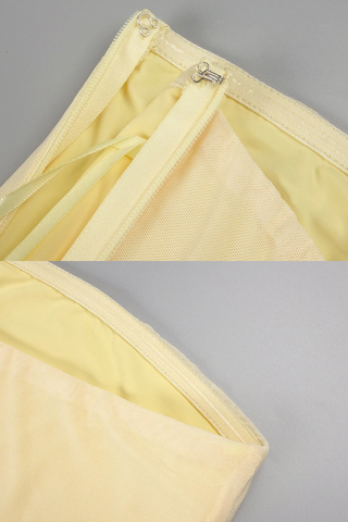 Strapless Sheer Panel Long Dress