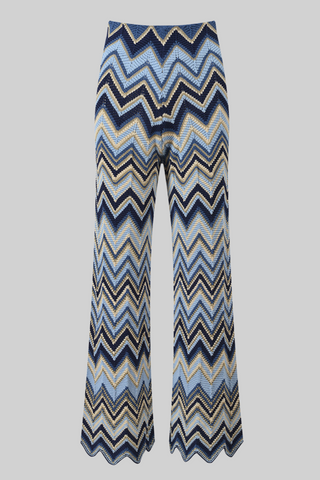 Chevron knit Wide Pants & Sleeveless Top Set