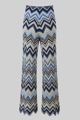 Chevron knit Wide Pants & Sleeveless Top Set