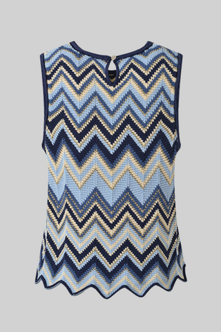 Chevron knit Wide Pants & Sleeveless Top Set