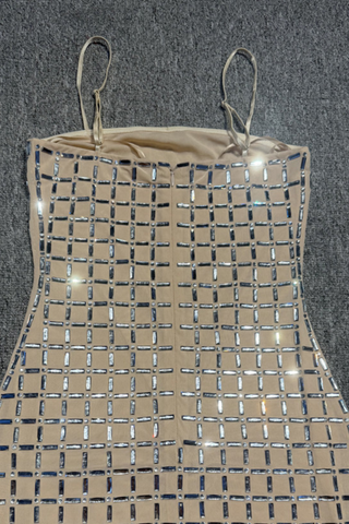 Sleeveless Sparkle Mesh Rhinestone Long Dress