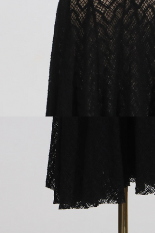 Sheer Lace High Neck Maxi Dress – Sleeveless, Flowy Silhouette