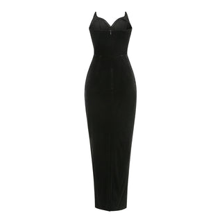 Hallie Strapless Velvet Long Dress