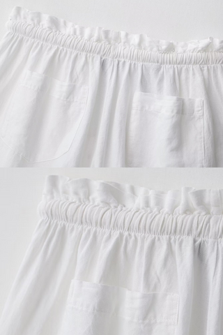 Breeze White Oversized Shirt & Drawstring Shorts Co-ord Set