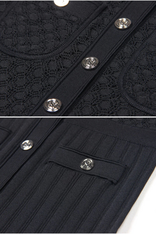 Sleeveless Button-Down Knitted Long Dress