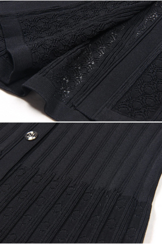 Sleeveless Button-Down Knitted Long Dress