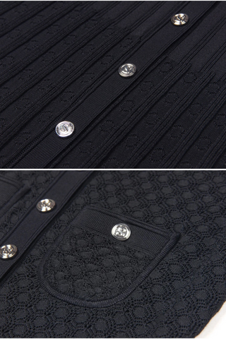 Sleeveless Button-Down Knitted Long Dress