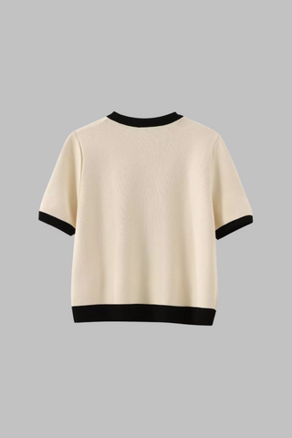 Elegant Short Sleeve Knit Cardigan