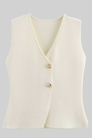 Summer Buttoned Knit Top