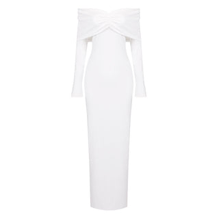 Emiliano Off Shoulder Long Sleeve Long Dress