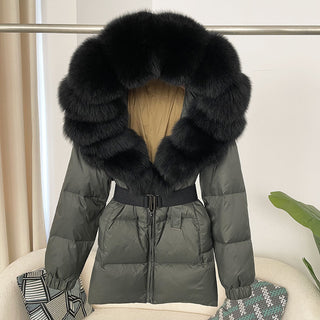 Luxury Puffer Jacket with Removable Premium Fur Collar – High-Quality Winter Coat