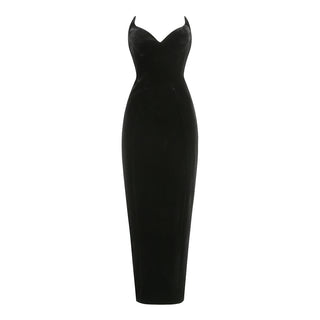 Hallie Strapless Velvet Long Dress