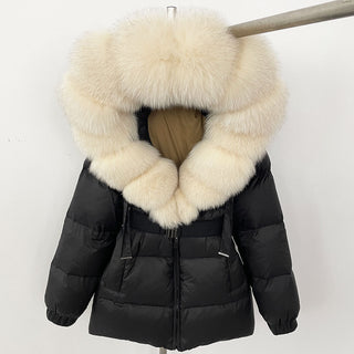 Luxury Puffer Jacket with Removable Premium Fur Collar – High-Quality Winter Coat