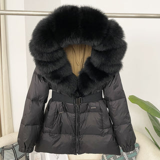 Luxury Puffer Jacket with Removable Premium Fur Collar – High-Quality Winter Coat