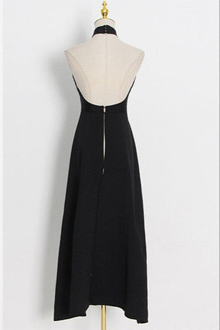 High-Neck Layered dress with Pleated Skirt
