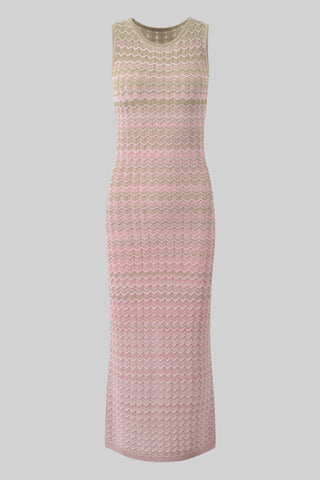 Zigzag Knit Sleeveless Midi Dress