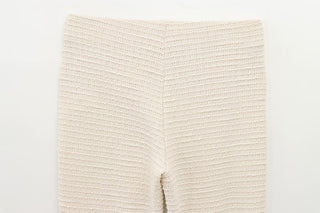 Elegant Bow Cardigan & Flared Pants Set