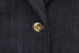 3-Piece Denim Suit – Fitted Blazer, Corset Top & wide-leg pants