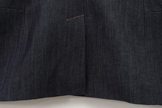 3-Piece Denim Suit – Fitted Blazer, Corset Top & wide-leg pants