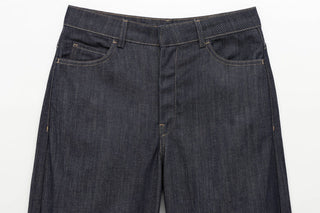 3-Piece Denim Suit – Fitted Blazer, Corset Top & wide-leg pants