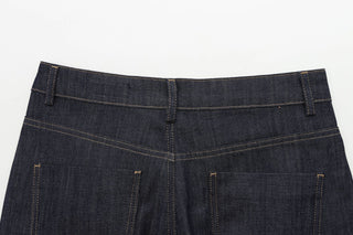 3-Piece Denim Suit – Fitted Blazer, Corset Top & wide-leg pants