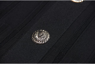 Classic Short Sleeve Polo Button-Up Knitted Mini Dress