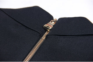 Classic Short Sleeve Polo Button-Up Knitted Mini Dress