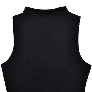 Sleeveless Bodycon Long Dress with Twist Front Detail