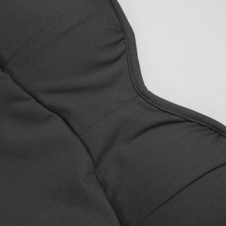 Spaghetti Strap Black & White Pleated Long Dress