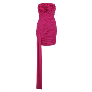 Dalia Elegant Flower Bandage Mini Dress