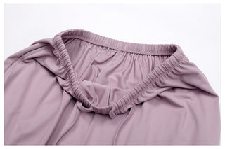 Sport Halter Neck Padded Crop Top with Wide Leg High Stretch Pants Set