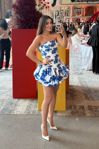 Strapless Bubble Mini Dress