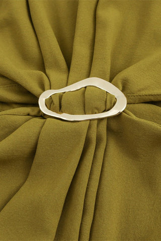 Sleeveless Belted Cutout Midi Dress