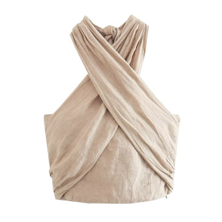 Sunset Soirée Halter Neck Backless  Wide Leg Set