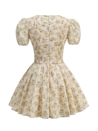 Sunlit Floral Suspender Mini Dress