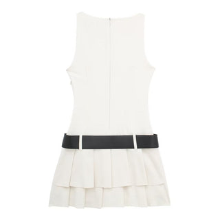 Off-white Belted Sleeveless Mini Dress