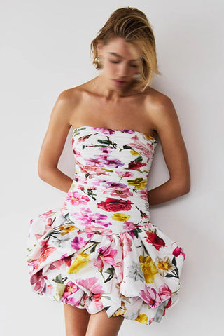 Strapless Bubble Mini Dress