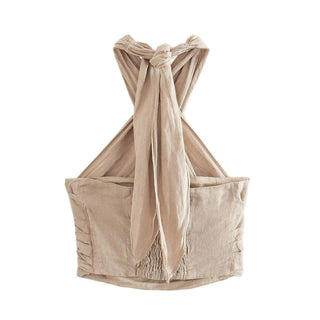 Sunset Soirée Halter Neck Backless  Wide Leg Set