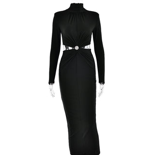 Elegance Backless Satin Long Dress
