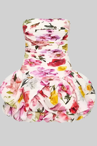 Strapless Bubble Mini Dress