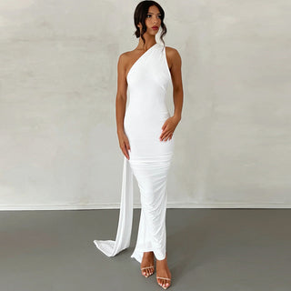 Brenna Off-Shoulder Backless Long Dress