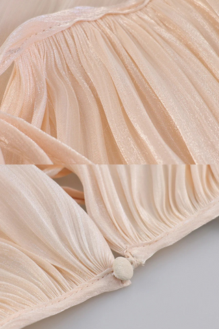 Flowy Sheer Black Blouse Dress with Layered Skirt & Shorts